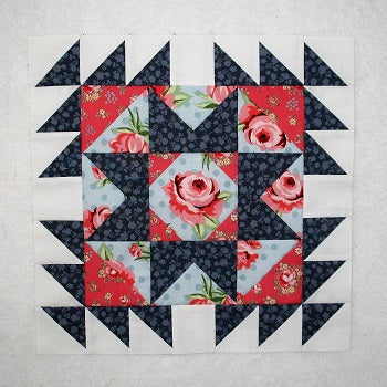 crowned star quilt block