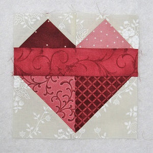 Another Scrappy Heart Quilt Block - Free Tutorial