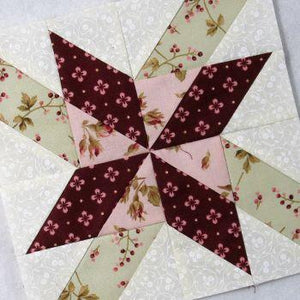 Easy Quilt Block Called Poinsettia - a Free Tutorial