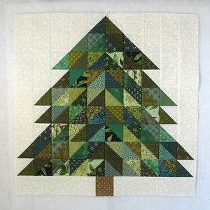 How to Sew this Scrappy Pine Tree Quilt Block called Spruce - a Free Tutorial