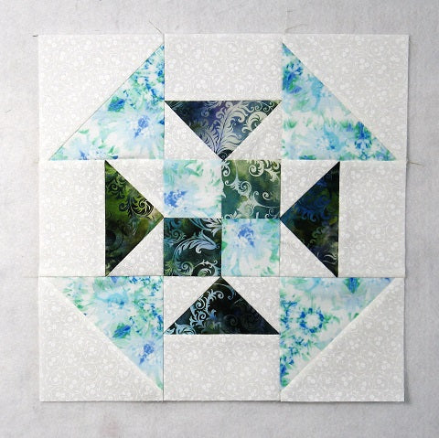 churn dash variation quilt block