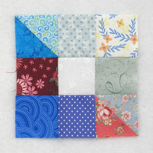 split nine patch variation quilt block