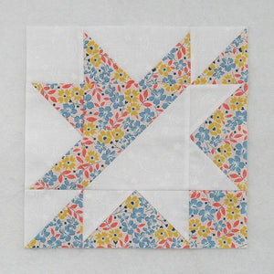 split star PDF quilt block pattern