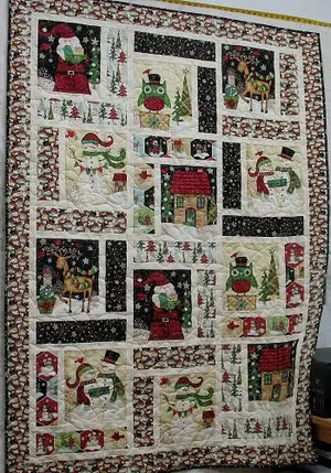 How to Make a Christmas Panel Quilt