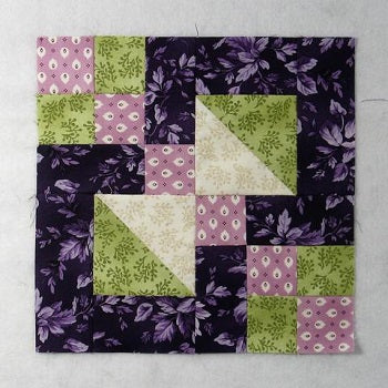 Easy Four Patch Block Called Hay's Corner – fabric-406