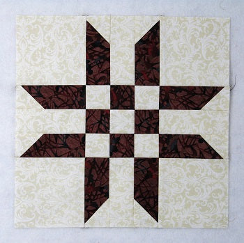 ribbon star quilt block