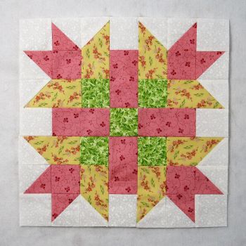 Free Pattern for the Summer Blooms Quilt Block – fabric-406