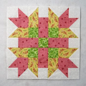Free Pattern for the Summer Blooms Quilt Block